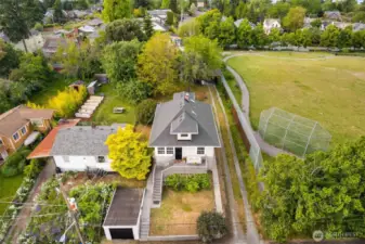 Arial view facing north.