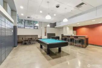 Game room (South Tower, 1st Floor)with pool table, Amazon HUB...