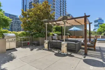 Community Terrace - *Includes 2 gas grills, gas fire pit, and a pet relief station. Able to be reserved as a shared space.