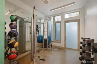 fully equipped exercise room