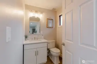 Half bath on the main level.