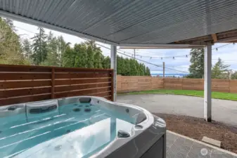 Soak your cares away from the privacy of your hot tub.