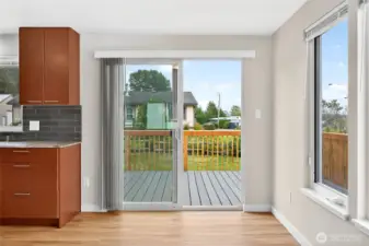 Opens to large deck