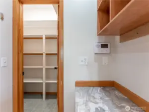 Large Pantry and Built-In Desk