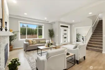 Living room with territorial view