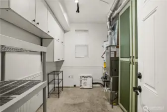 Utility Room and Storage Off Garage