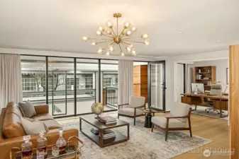 Virtually staged - upper level executive office concept