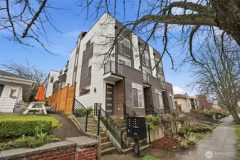 Stylish newer construction townhomes in a walkable West Seattle location near Morgan Junction, offering modern architecture and urban convenience.
