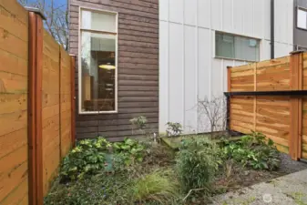Back patio is located off the kitchen and the perfect spot for BBQ.