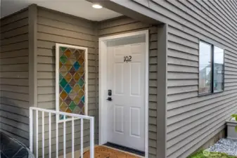 Access without stairs from reserved parking space