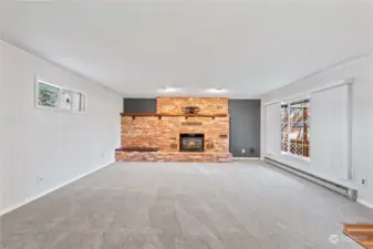 Family room, Gas fireplace