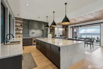 Top of the line appliances in this gourmet Kitchen with huge island