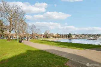 Ever popular Downtown Kirkland Marina Park is just minutes
