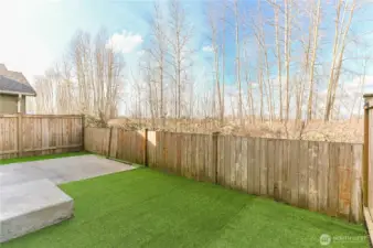 fully fenced with new turf
