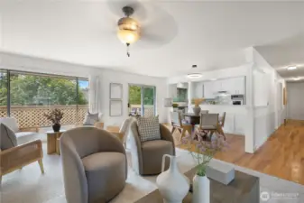 Open and inviting for entertaining.