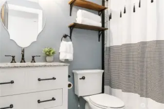 Completely updated bathrooms with darling fixtures