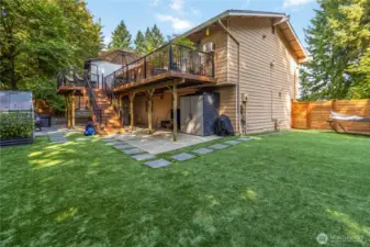green turf throughout