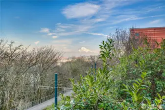 Mt. Rainier view on a sunny majestic day is inspiring!