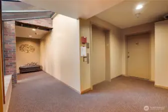 Secure building entry and elevator to your unit.