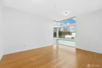 Primary Suite with blinds open