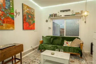 Studio space living room.