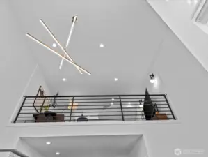 vaulted ceilings in living room