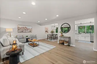 Open to the kitchen