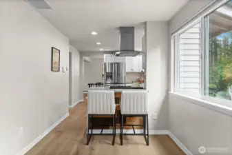bar seating off kitchen