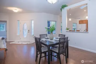 Dining are with pass thru to the kitchen.