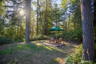 Sitting area in the front yard