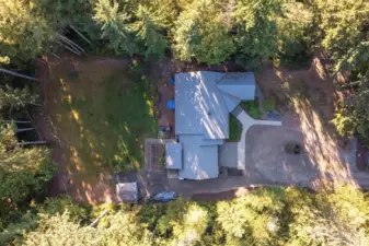 Ovehead view of the property