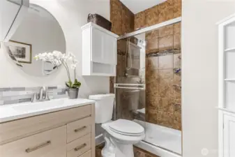 Guest bath on main floor.