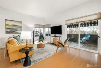 The sunlight absolutely fills this room on clear afternoons and evenings.