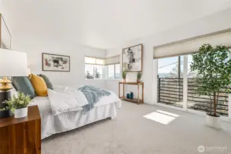 Primary sleeping area is completely separate and private from the other bedrooms.