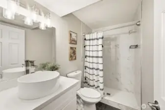 Updated lower-level bathroom