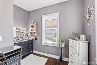 The south bedroom is currently used as flex space.