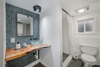 Remodeled bathroom in ADU.