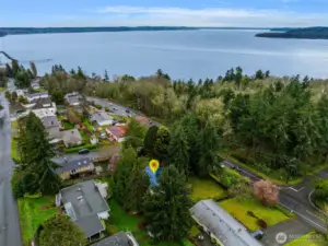 Partial water views from your deck and just minutes to the marina.
