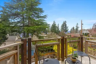 Elevated deck capturing territorial and water views