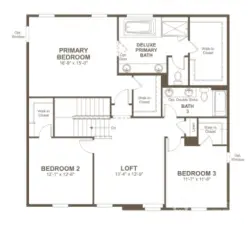 Upper Level Floor Plan.