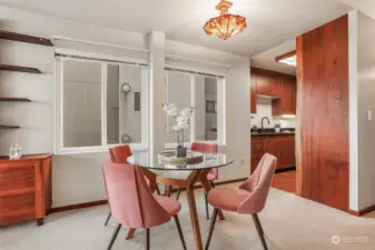 Dining area looking at kitchen