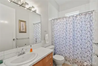 Full bathroom off the right wing.