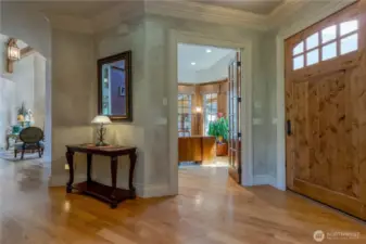 Front door features a triple latch Trilennium hardware locking system