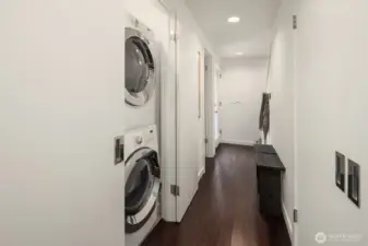 Laundry closet in main hallway