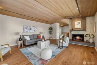 Incredible living room with volume and warmth!  Just sit back and enjoy!