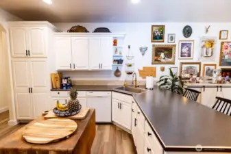 Kitchen with peninsula bar
