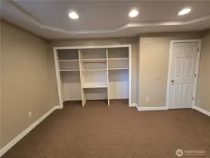 Bedroom that had been used for an office.