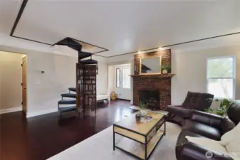 Stairs to upper rooms