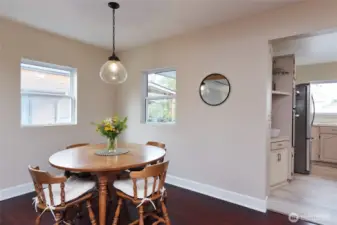 Dining space off kitchen