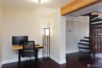 Work space or reading area off living room